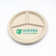 Plato de cena compostable desechable biodegradable del bagazo de la caña de azúcar de Anhui INCLUSO con precio barato